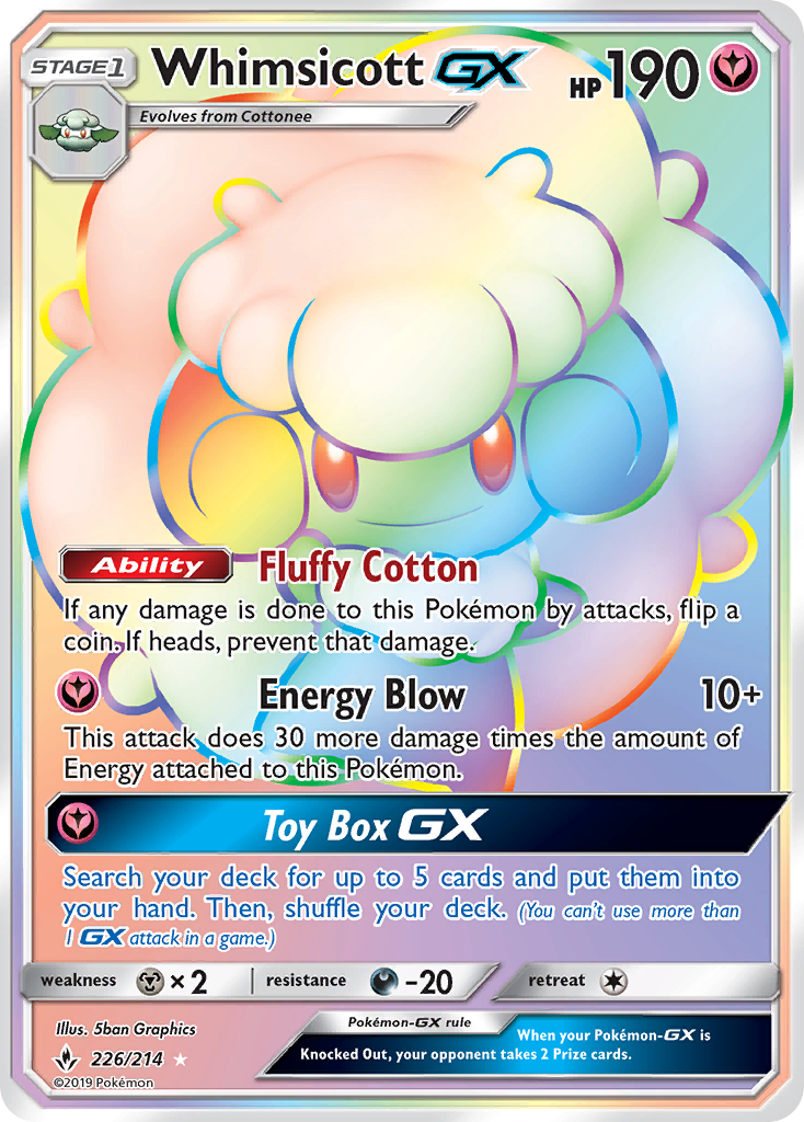 Unbroken Bonds Whimsicott GX #226/214